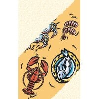 8 1/2 inch x 11 inch Menu Paper - Seafood Themed Buffet Design Cover - 100/Pack