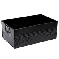 American Metalcraft BEV820 Full Size Black Rectangular Hammered Beverage Tub - 20 1/2" x 12 1/2" x 8"