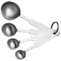 4-Piece Stainless Steel Heavy Weight Measuring Spoon Set