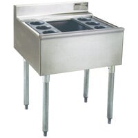 Eagle Group B2CT-22 24 inch Underbar Cocktail / Ice Bin with Six Bottle Holders