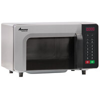 Amana RMS10TS Stainless Steel Commercial Microwave with Push Button Controls - 120V, 1000W