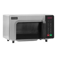 Amana RMS10TS Stainless Steel Commercial Microwave with Push Button Controls - 120V, 1000W