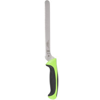 Mercer Culinary M22418GR Millennia Colors® 8" Offset Serrated Edge Bread / Sandwich Knife with Green Handle