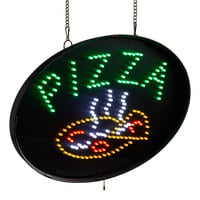 Choice 20 7/8 inch x 13 inch LED Pizza Sign With Two Display Modes
