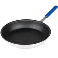 Vollrath EZ4014 Wear-Ever 14 inch Aluminum Non-Stick Fry Pan with Rivetless Interior, CeramiGuard II Coating, and Blue Cool Handle
