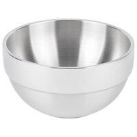 Vollrath 46667 3.4 Qt. Double Wall Stainless Steel Round Satin-Finished Serving Bowl