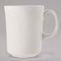 Syracuse China 951250277 Flint 12 oz. Ivory (American White) Porcelain Cafe Mug - 12/Case