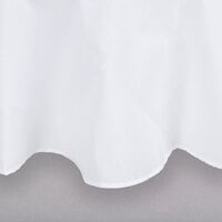 Intedge 72" Round White Hemmed 65/35 Poly/Cotton BlendCloth Table Cover