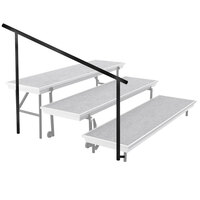 National Public Seating SGRTP3 Side Guardrail for 3-Level Trans-Port Risers