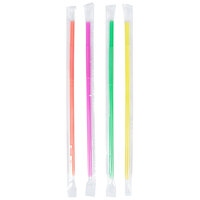 Choice 8 3/4 inch Jumbo Neon Wrapped Crazy Straw - 500/Box