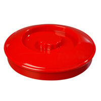 Carlisle 047005 7 1/4 inch Red Polycarbonate Tortilla Server with Interlocking Lid - 24/Case