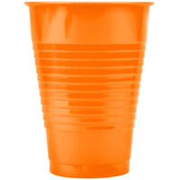 Creative Converting 28191071 12 oz. Sunkissed Orange Plastic Cup - 240/Case