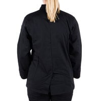 Mercer Culinary Millennia® M60020 Women's Black Customizable Long Sleeve Cook Jacket - XL