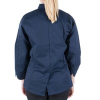 Mercer Culinary Millennia® M60020 Women's Navy Customizable Long Sleeve Cook Jacket - M
