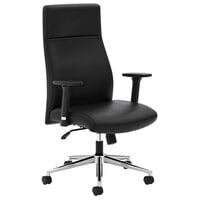 HON Define Black Leather High-Back Executive Office Chair