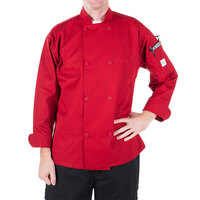 Mercer Culinary Millennia® Unisex Red Customizable Long Sleeve Cook Jacket M60010RD - 5X