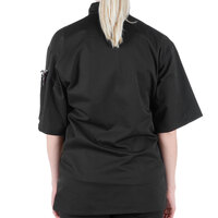 Mercer Culinary Millennia® Unisex Black Customizable Short Sleeve Cook Jacket M60013BK - 5X