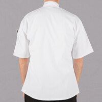 Mercer Culinary Millennia® M60013 Unisex White Customizable Short Sleeve Cook Jacket - XS