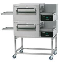 Lincoln Impinger II Express 1180-2/1180-FB2 FastBake Single Belt Electric Double Conveyor Oven Package - 240V, 20 kW