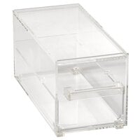 Vollrath SBB13 Cubic 1/3 Size Single Drawer Acrylic Bread Box with Reusable Chalkboard Labels and Chalk