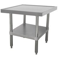 Advance Tabco MT-SS-242 24 inch x 24 inch Stainless Steel Mixer Table with Undershelf