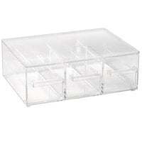 Vollrath SBB33 Cubic Full Size Three Drawer Acrylic Bread Box with Reusable Chalkboard Labels and Chalk