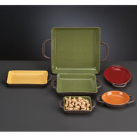World Tableware CBB-001 Coos Bay 5.5 oz. Butter Stoneware Rectangular Baker - 12/Case