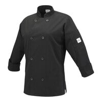 Mercer Culinary Millennia® Women's Black Customizable Long Sleeve Cook Jacket M60020BK - 3X