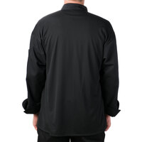Mercer Culinary Millennia Air® Unisex Lightweight Black Customizable Long Sleeve Cook Jacket with Full Mesh Back M60017BK - 5X
