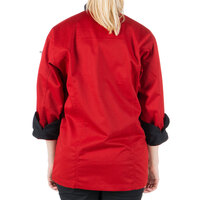 Mercer Culinary Millennia® Unisex Red Customizable 3/4 Length Sleeve Cook Jacket M60018RD - 5X