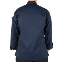 Mercer Culinary Millennia® M60010 Unisex Navy Customizable Long Sleeve Cook Jacket - XL