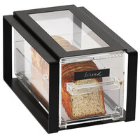 Vollrath SBB13F-06 Cubic 1/3 Size Single Drawer Acrylic Bread Box with Black Frame, Reusable Chalkboard Labels, and Chalk
