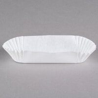 Hoffmaster 4 1/2 inch White Waxed Fluted Small Eclair Baking Case - 10000/Case