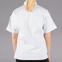 Mercer Culinary Millennia® M60023 Women's White Customizable Short Sleeve Cook Jacket - XL