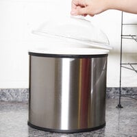 Carlisle White 3 Gallon Coldmaster Ice Cream Cold Crock with Lid and Stainless Steel Shroud
