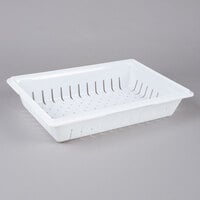 Carlisle 1064802 StorPlus 26"x 18" x 5" White Food Box Deep Drain Tray