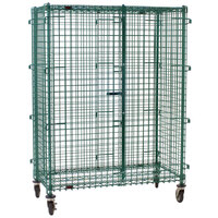 Eagle Group CSC2436E Mobile Green Epoxy Security Cage - 27 1/4" x 39 1/4" x 69"