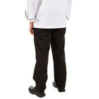 Mercer Culinary Renaissance® M62100 Black Men's Pleated Chef Trousers - Extra Small