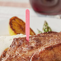 Royal Paper RP145B Pink Medium Rare Steak Marker - 1000/Box