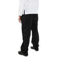 Large Black/White Mercer Culinary M61071HTL Genesis Womens Chef Cargo Pant in Hounds Tooth