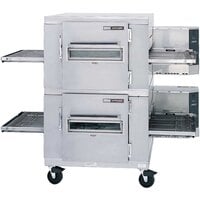 Lincoln Impinger I 1400 Series 1400-2/1400-FB2 Natural Gas FastBake Single Belt Double Conveyor Oven Package - 240,000 BTU
