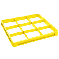 Vollrath CRF-08 Traex® 9 Compartment Full-Size Yellow Closed Wall Glass Rack Extender
