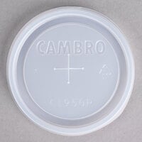 Cambro CL950P Disposable Translucent Lid with Straw Slot for 9.8 oz. Camwear and Colorware Tumblers and 10 oz. Camwear Huntington Tumblers - 1000/Case