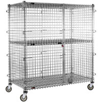 Eagle Group CSC2460 Mobile Chrome Security Cage - 27 1/4" x 63 1/4" x 69"
