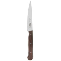 Victorinox 5.2030.12.S 4 3/4 inch Serrated Edge Utility Knife with Rosewood Handle