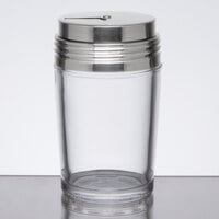 American Metalcraft GLADT6 6 oz. Clear Glass Contemporary Shaker with Adjustable Stainless Steel Dial Top