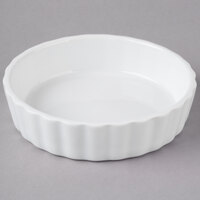 Acopa 8 oz. Round Bright White Fluted Porcelain Souffle / Creme Brulee Dish - 12/Pack