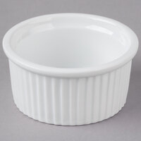 Acopa 5 oz. Bright White Fluted Porcelain Ramekin - 48/Case