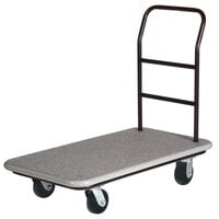CSL 2100GY-090-GRY 37 inch x 43 inch x 22 inch Gray Carpet General Purpose Customizable Utility Cart with 5 inch Polyurethane Casters