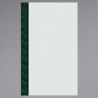 8 1/2 inch x 14 inch Menu Paper Left Insert - Green Woven Border - 100/Pack